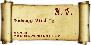 Medvegy Virág névjegykártya